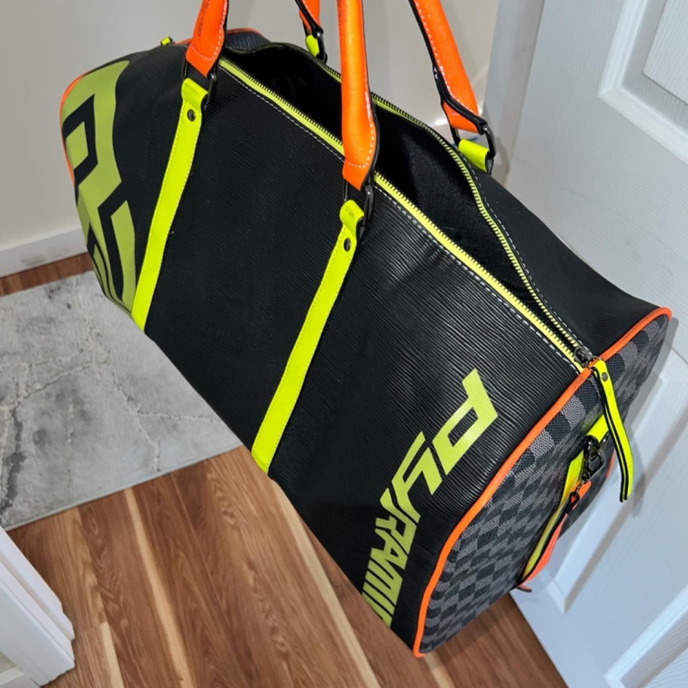 Black Pyramid Neon and Black Duffel Bag